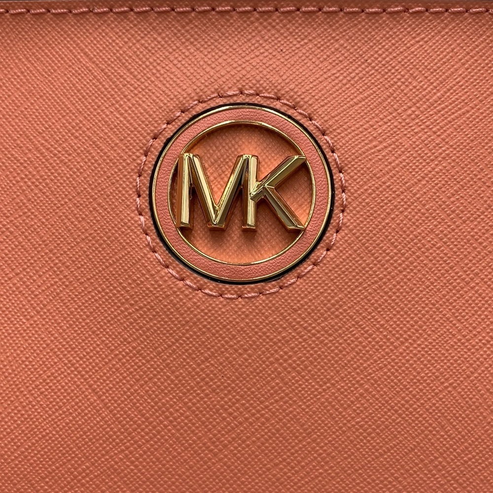 MICHAEL KORS CARMEN LARGE NORTH SOUTH TOTE SHERBERT COLOR - Picture 4 of 16